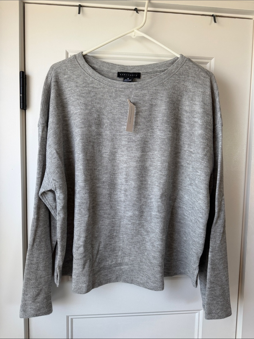 Sanctuary Light Heather Gray Crewneck Sweater
